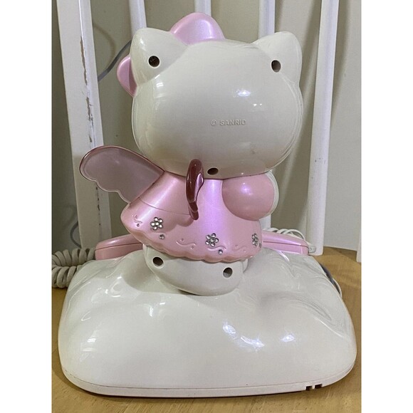 Hello Kitty Vintage Caller ID Telephone With Sparkling Jewels & Angel Wings - Picture 2 of 4